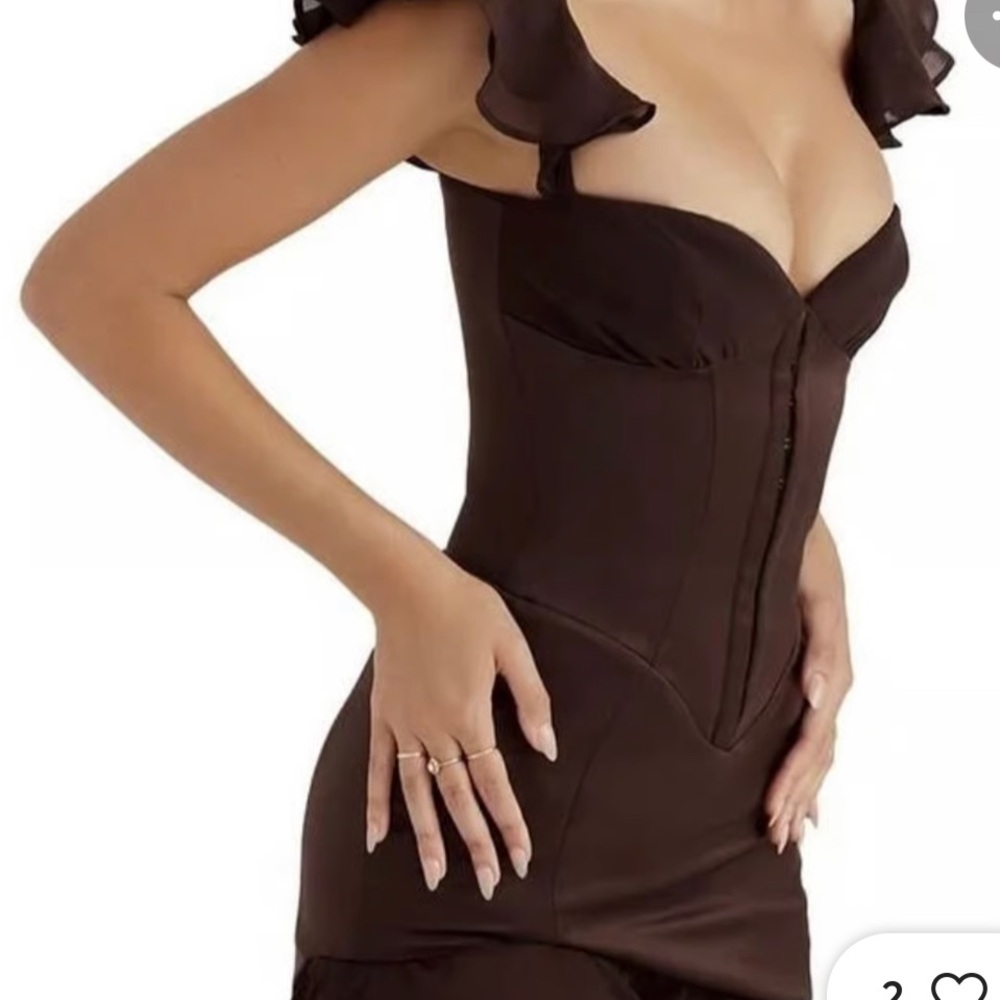 House of CB Espresso Corset Dress